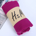 Factory price wholesale cheap solid color cotton feeling scarf women polyester scarf